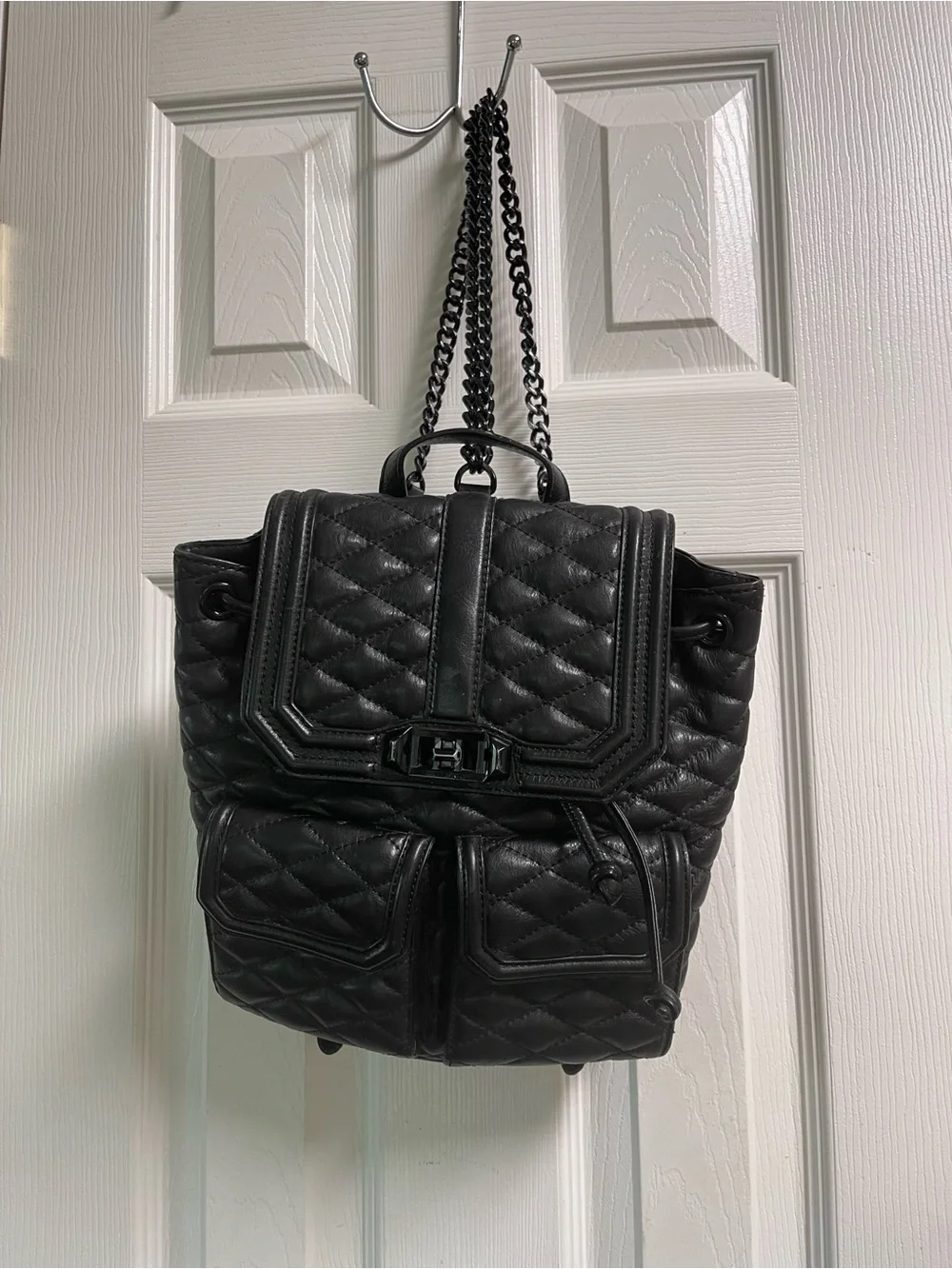 Rebecca Minkoff Leather and Chains Backpack